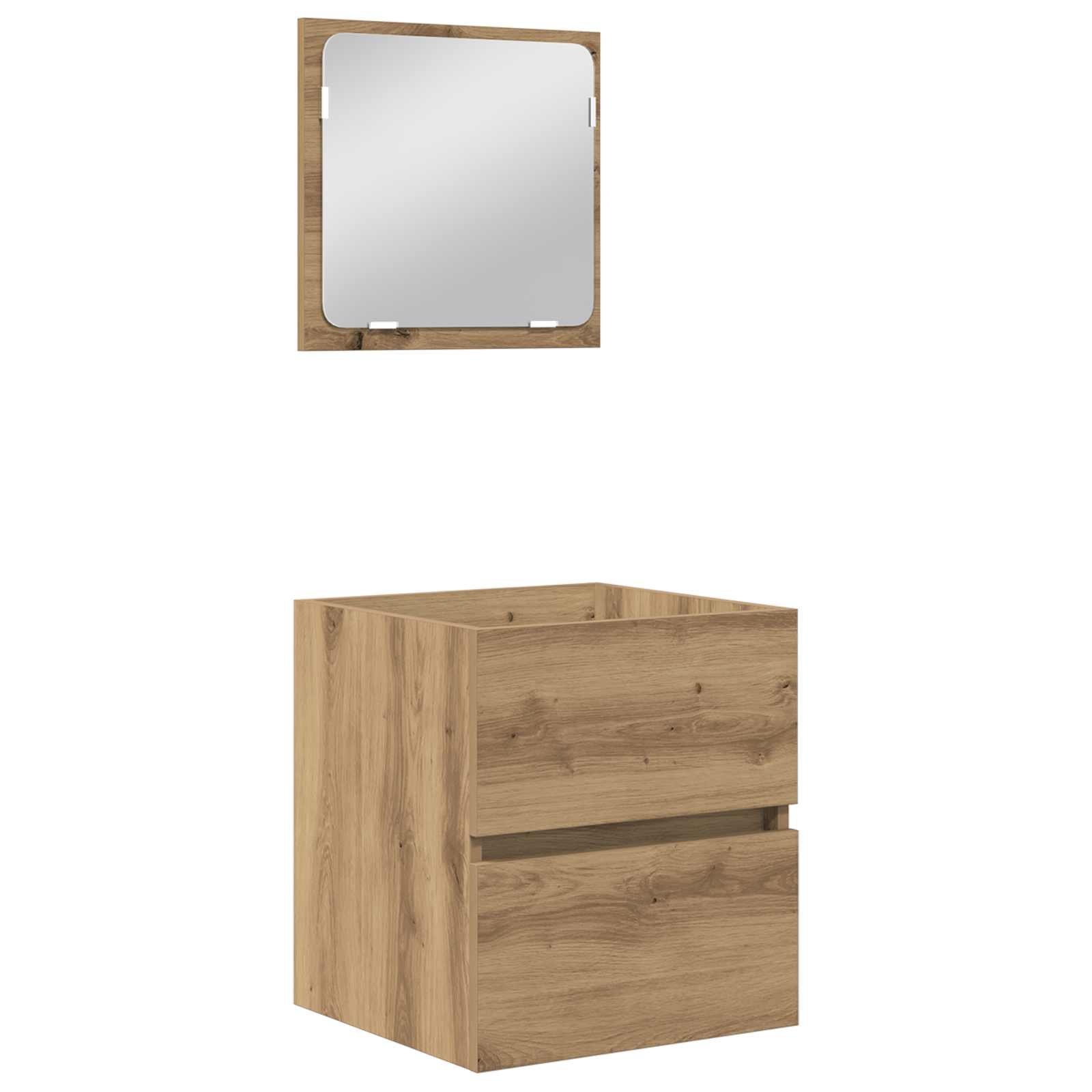 Badezimmermöbel-Set 2 pcs Artisan-Eiche und Weiß Holzwerkstoff