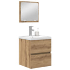 Badezimmermöbel-Set 2 pcs Artisan-Eiche und Weiß Holzwerkstoff
