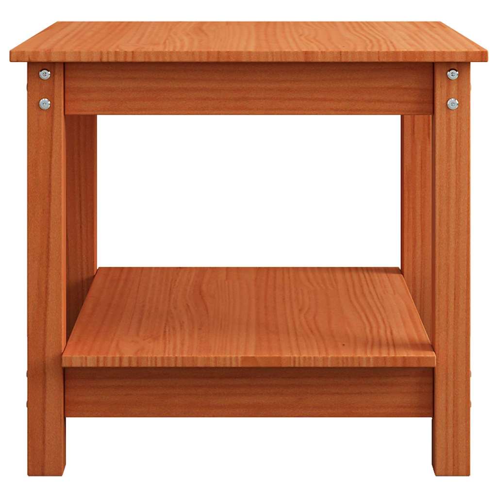 Couchtisch Wachsbraun 50 x 50 x 45 cm Massivholz Kiefer