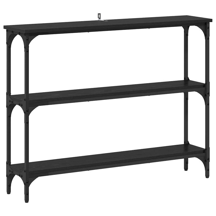 Konsolentisch mit Regal Schwarze Eiche 100 x 22,5 x 75 cm