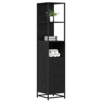 Badezimmermöbel-Set Schwarz Eichen-Optik 35 x 37,5 x 166 cm