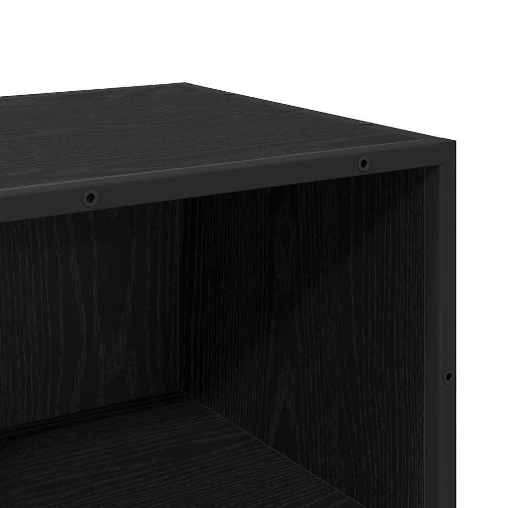 Badezimmermöbel-Set Schwarz Eichen-Optik 35 x 37,5 x 100 cm