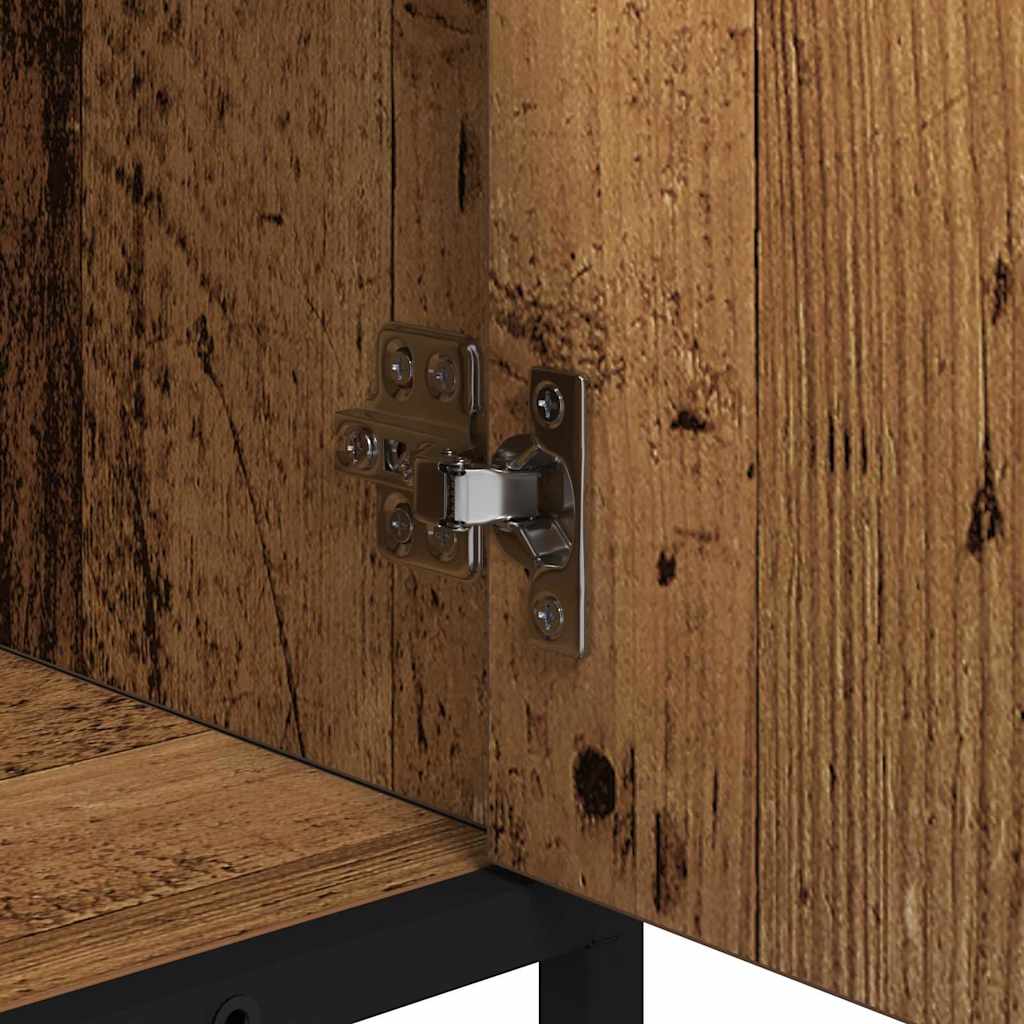 Badezimmerschrank mit Tür Altholz 90 x 33 x 60 cm Holzwerkstoff