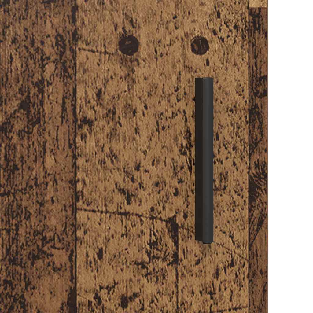 Badezimmerschrank mit Tür Altholz 90 x 33 x 60 cm Holzwerkstoff