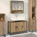 Badezimmerschrank Artisan-Eiche 90 x 33 x 60 cm Holzwerkstoff
