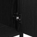 Badezimmerschrank mit Tür Schwarz Eichen-Optik 90 x 33 x 60 cm