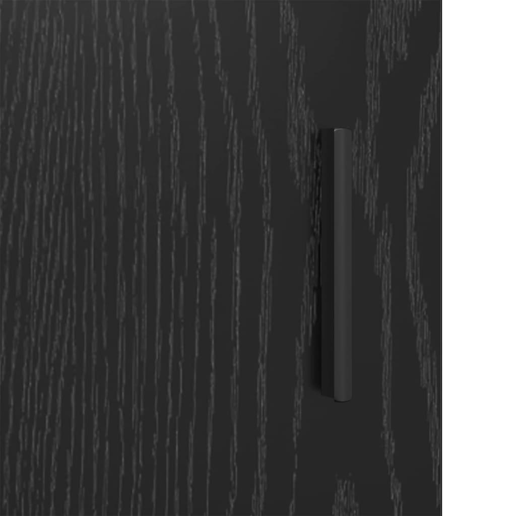 Badezimmerschrank mit Tür Schwarz Eichen-Optik 90 x 33 x 60 cm