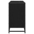 Badezimmerschrank mit Tür Schwarz Eichen-Optik 90 x 33 x 60 cm