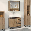 Badezimmerschrank Artisan-Eiche 65 x 33 x 60 cm Holzwerkstoff