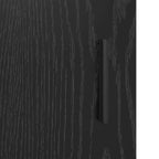 Badezimmerschrank mit Tür Schwarz Eichen-Optik 65 x 33 x 60 cm