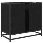 Badezimmerschrank mit Tür Schwarz Eichen-Optik 65 x 33 x 60 cm