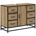 Badezimmerschrank Artisan-Eiche 80 x 33 x 60 cm Holzwerkstoff