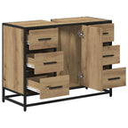 Badezimmerschrank Artisan-Eiche 80 x 33 x 60 cm Holzwerkstoff