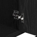 Badezimmerschrank mit Tür Schwarz Eichen-Optik 80 x 33 x 60 cm