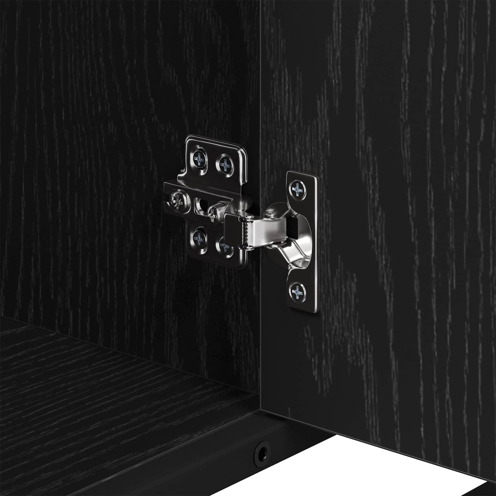 Badezimmerschrank mit Tür Schwarz Eichen-Optik 80 x 33 x 60 cm