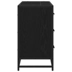 Badezimmerschrank mit Tür Schwarz Eichen-Optik 80 x 33 x 60 cm