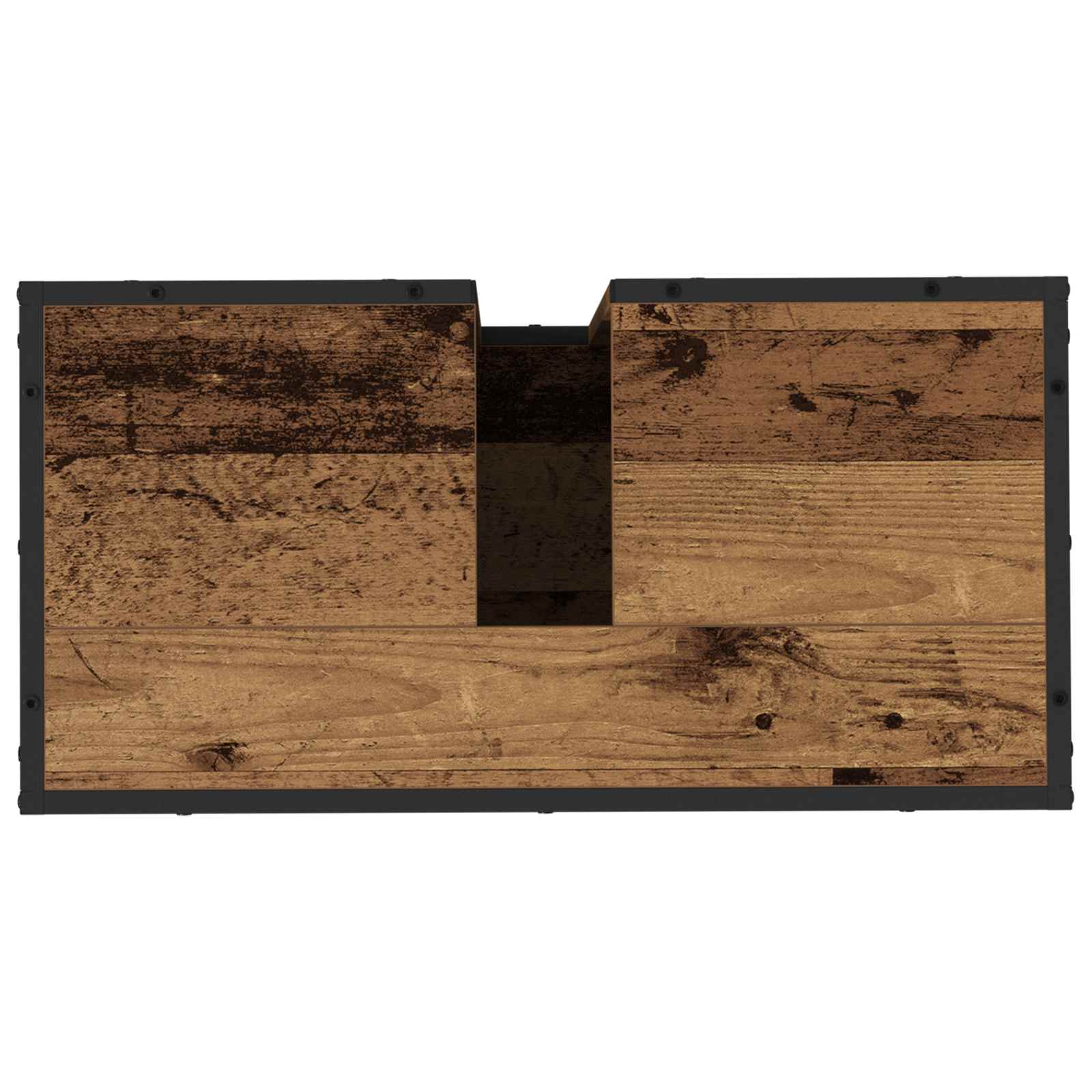 Badezimmerschrank mit Tür Altholz 65 x 33 x 60 cm Holzwerkstoff