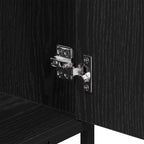 Badezimmerschrank mit Tür Schwarz Eichen-Optik 65 x 33 x 60 cm