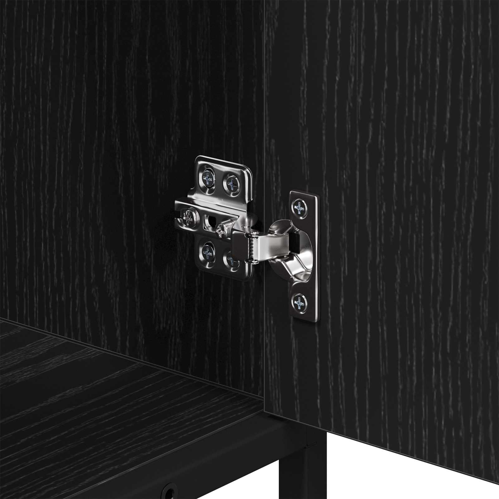 Badezimmerschrank mit Tür Schwarz Eichen-Optik 65 x 33 x 60 cm
