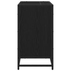 Badezimmerschrank mit Tür Schwarz Eichen-Optik 65 x 33 x 60 cm