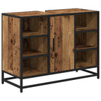 Badezimmerschrank mit Tür Altholz 80 x 33 x 60 cm Holzwerkstoff