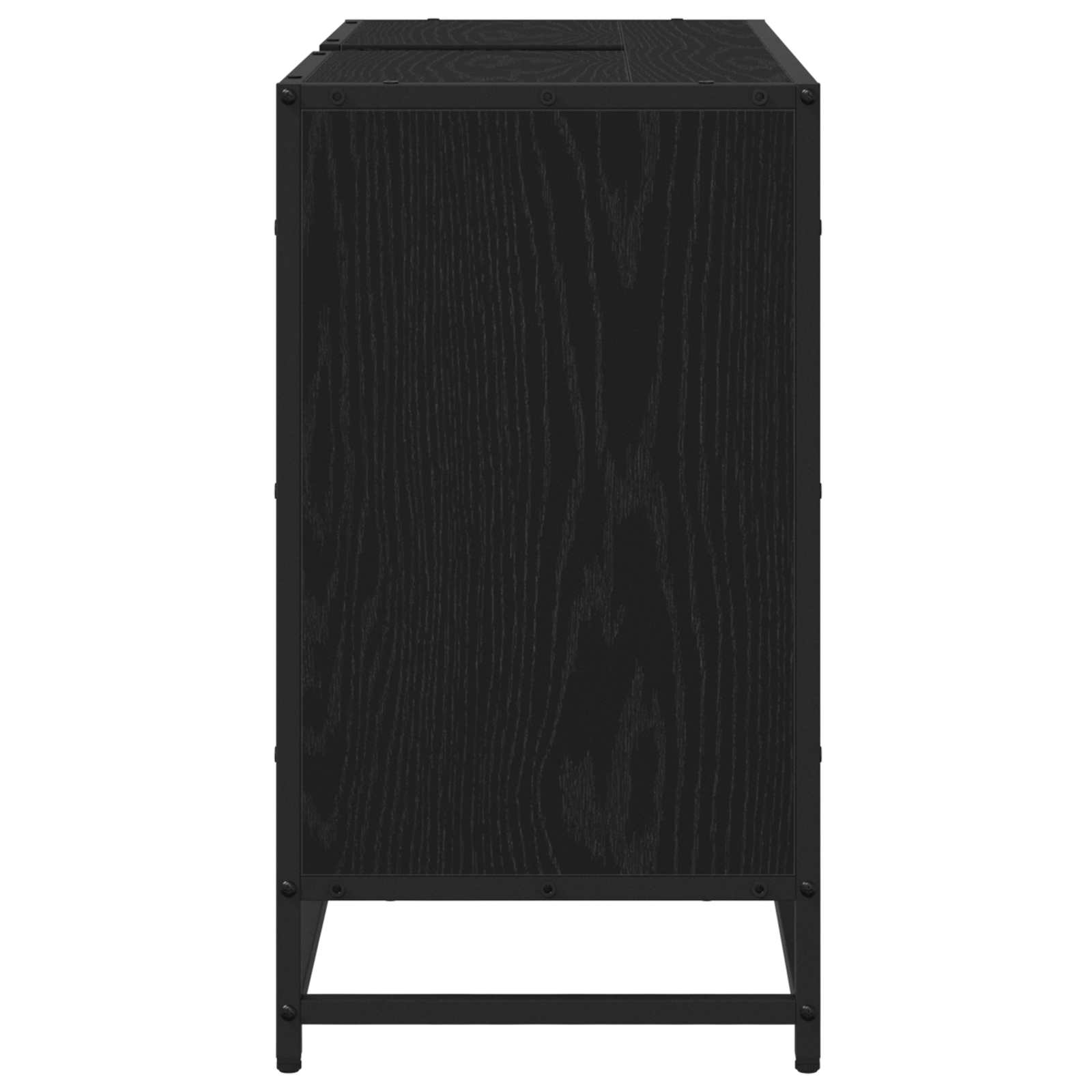 Badezimmerschrank mit Tür Schwarz Eichen-Optik 80 x 33 x 60 cm