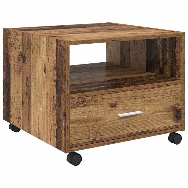 Couchtisch with Drawer Altholz 55 x 55 x 45 cm Holzwerkstoff