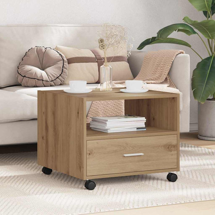 Couchtisch Eiche handwerklich 55 x 55 x 45 cm Holzwerkstoff