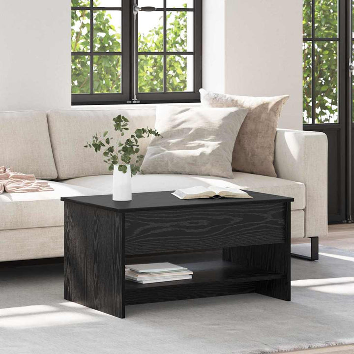 Couchtisch Schwarze Eiche 80 x 50.5 x 41.5 cm Holzwerkstoff