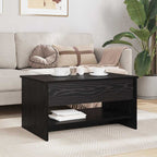 Couchtisch Schwarz Eichen-Optik 80 x 50,5 x 41,5 cm
