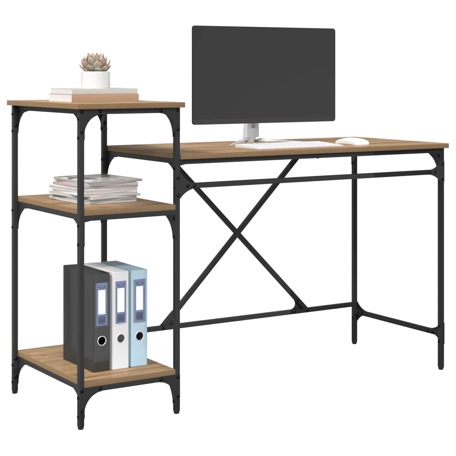 Schreibtisch Artisan-Eiche 135 x 50 x 90 cm Holzwerkstoff