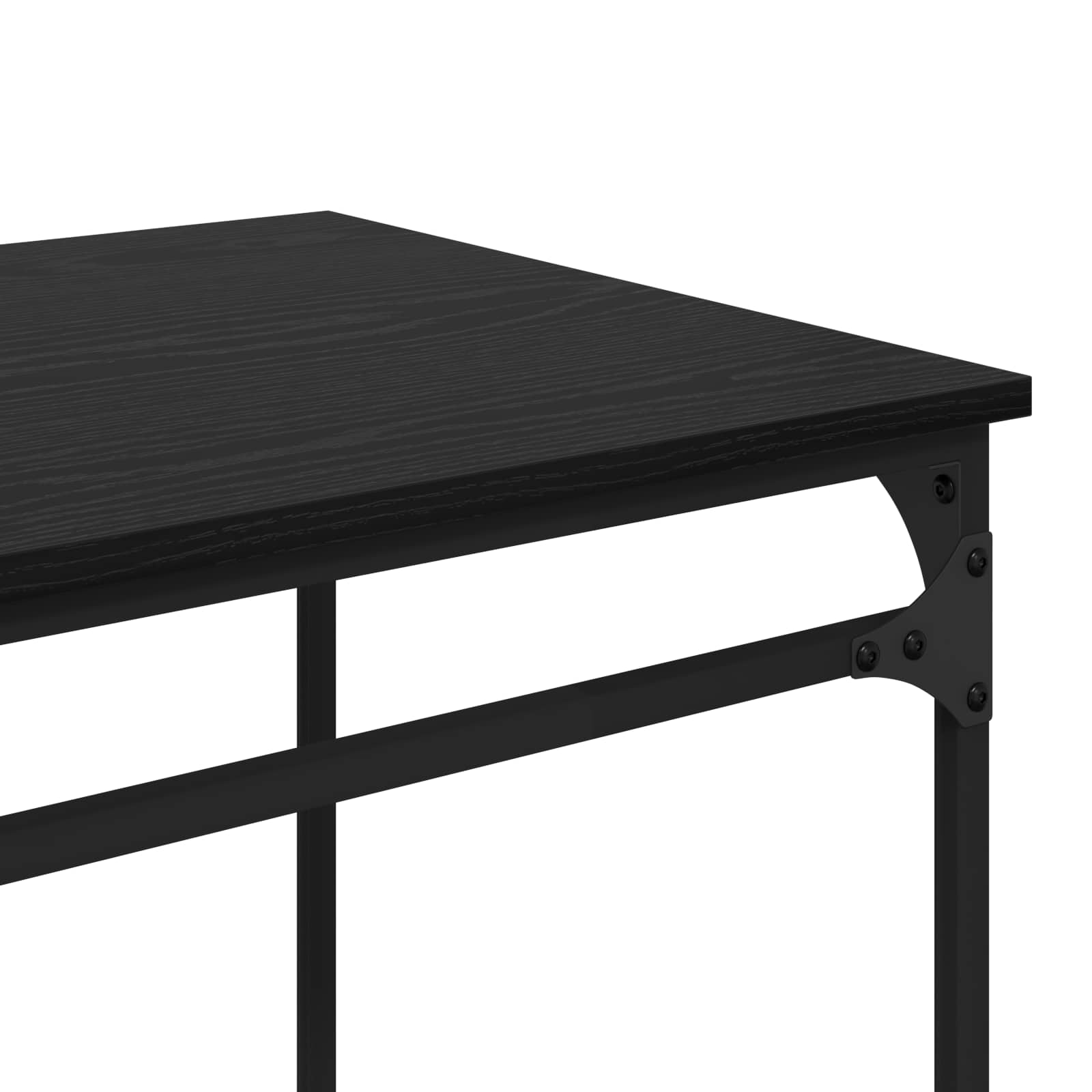 Schreibtisch Schwarz Eichen-Optik 105 x 50 x 90 cm