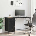 Computertisch Schwarz Eichen-Optik 131 x 48 x 75 cm