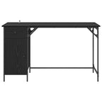 Computertisch Schwarz Eichen-Optik 131 x 48 x 75 cm