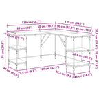Schreibtisch Artisan-Eiche 139 x 139 x 75 cm Holzwerkstoff