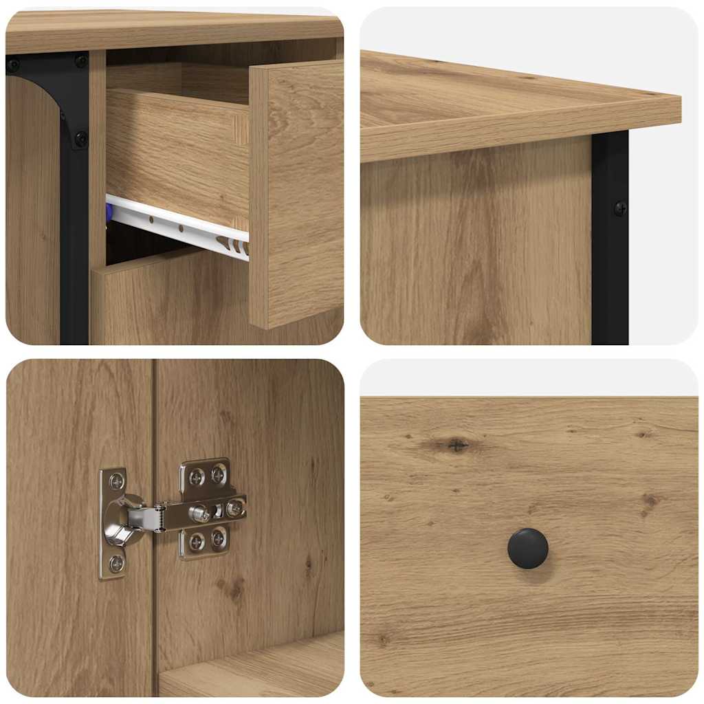 Schreibtisch Artisan-Eiche 141 x 141 x 75 cm Holzwerkstoff