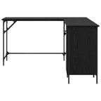 Schreibtisch Schwarz Eichen-Optik 141 x 141 x 75 cm