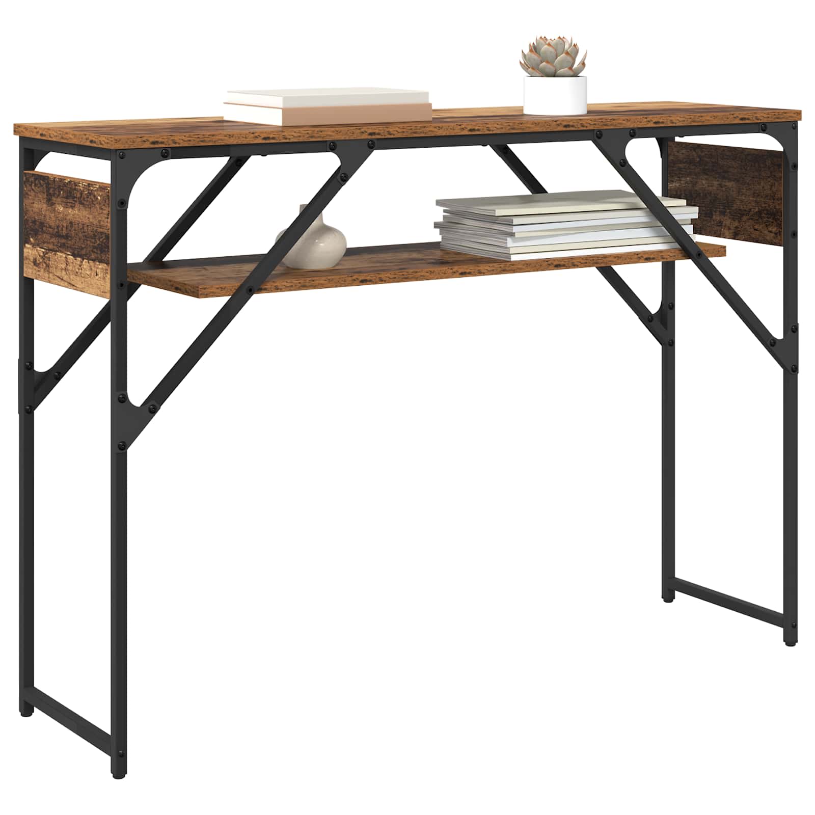 Konsolentisch Altholz 105x30x75cm Holzwerkstoff