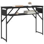 Konsolentisch Schwarz Eichen-Optik 105x30x75cm Holzwerkstoff