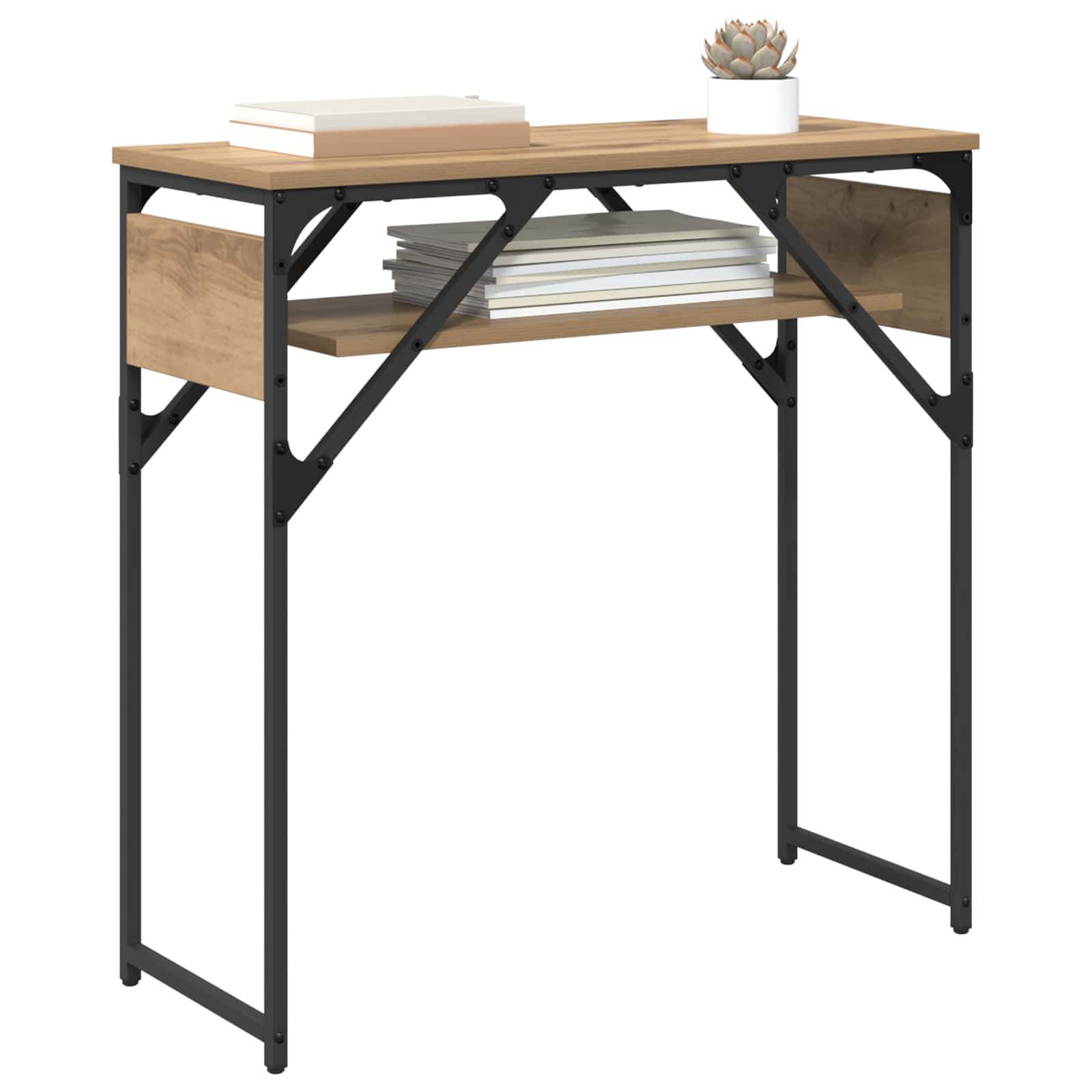 Konsolentisch Artisan-Eiche 75x30x75cm Holzwerkstoff