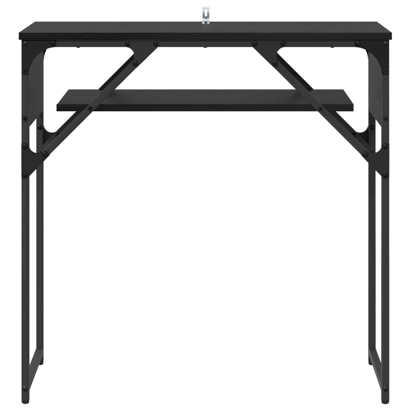 Konsolentisch Schwarz Eichen-Optik 75x30x75cm Holzwerkstoff