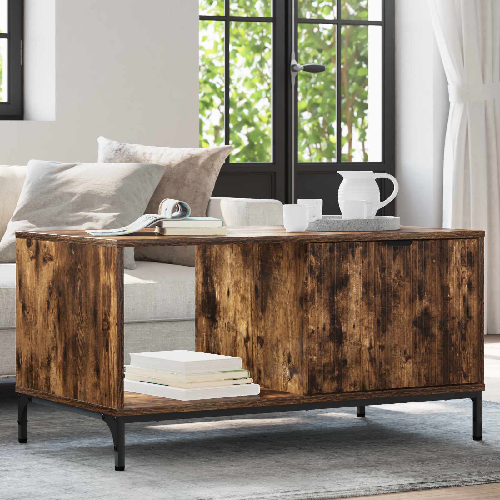 Couchtisch Geräucherte Eiche 90 x 49 x 46 cm Holzwerkstoff