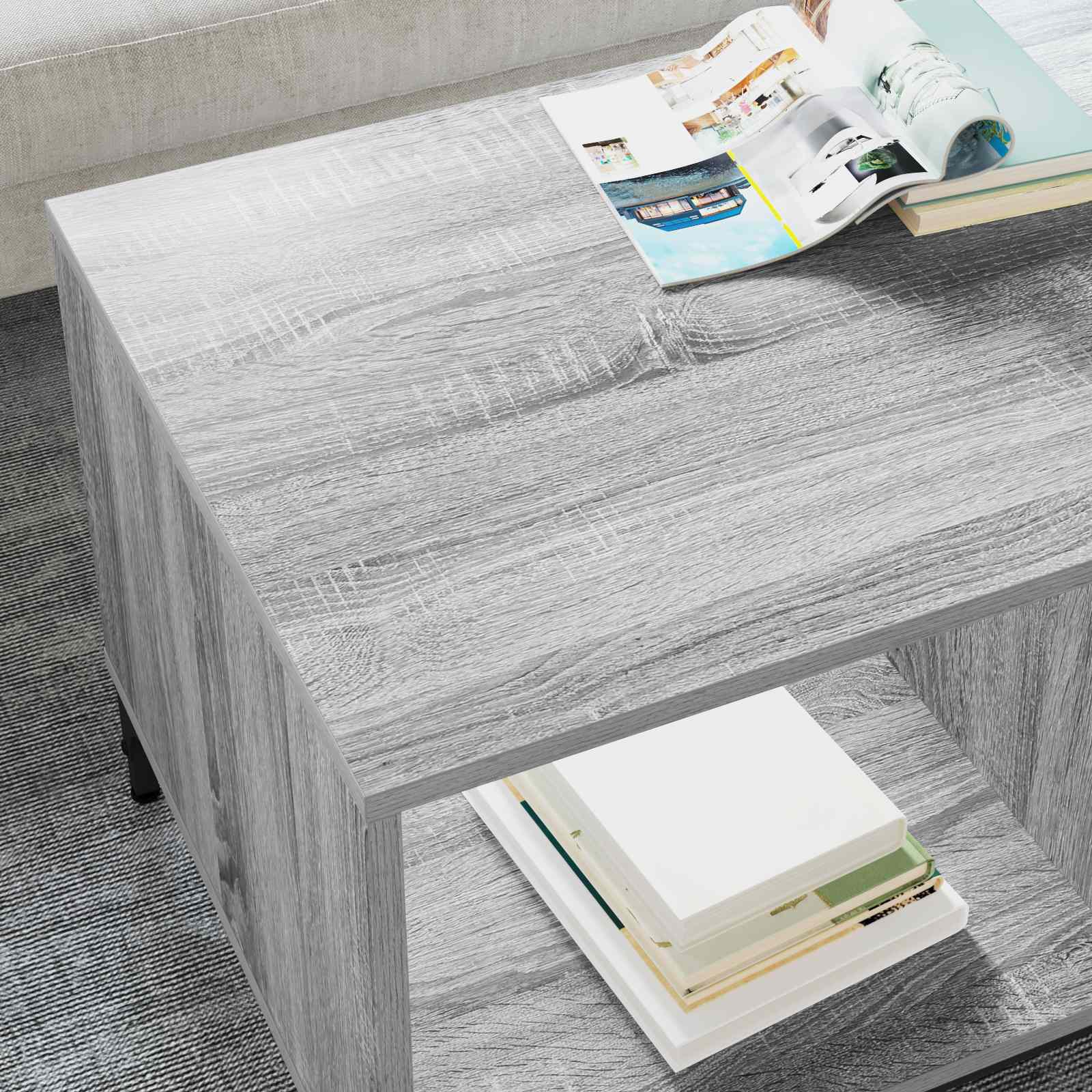 Couchtisch Graues Sonoma 90 x 49 x 46 cm Holzwerkstoff