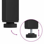 Esstischbank 2 pcs Schwarz Eichen-Optik 100 x 32,5 x 48,5 cm