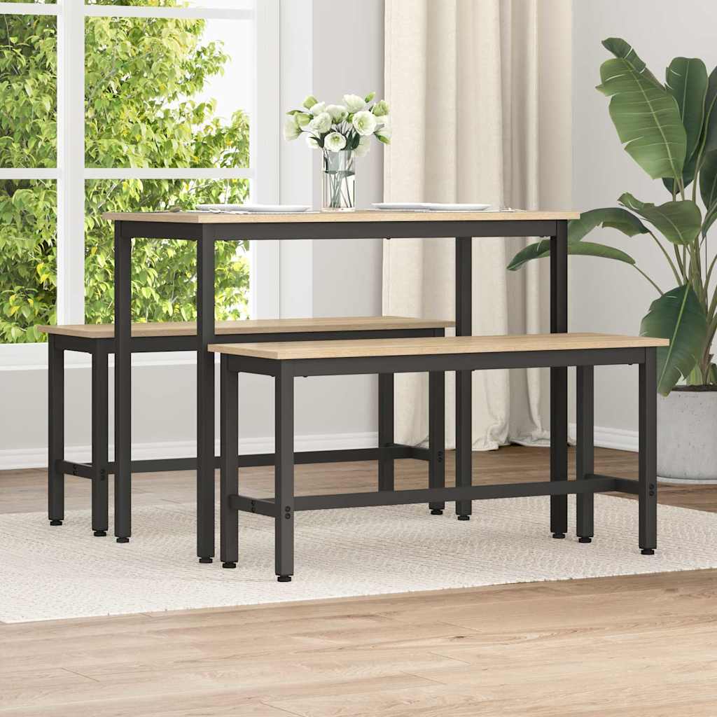 Esstischbank 2 pcs Sonoma-Eiche 100 x 32,5 x 48,5 cm