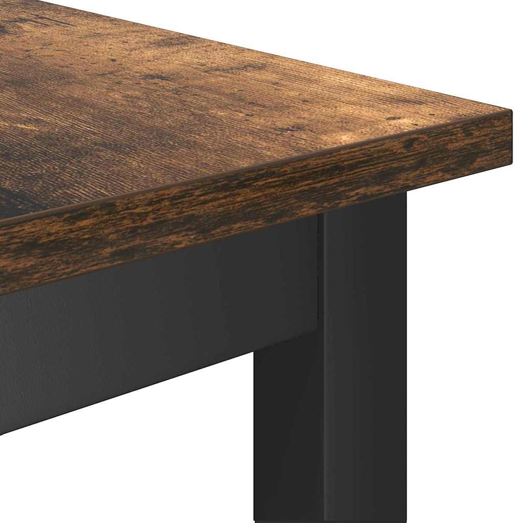 Esstischbank 2 pcs Geräucherte Eiche 100 x 32,5 x 48,5 cm