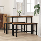 Esstischbank 2 pcs Altholz 100 x 32,5 x 48,5 cm