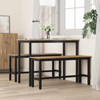 Esstischbank 2 pcs Artisan-Eiche 100 x 32,5 x 48,5 cm