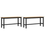 Esstischbank 2 pcs Artisan-Eiche 100 x 32,5 x 48,5 cm