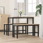 Esstischbank Natur 100 x 32,5 x 49 cm Massives Kiefernholz